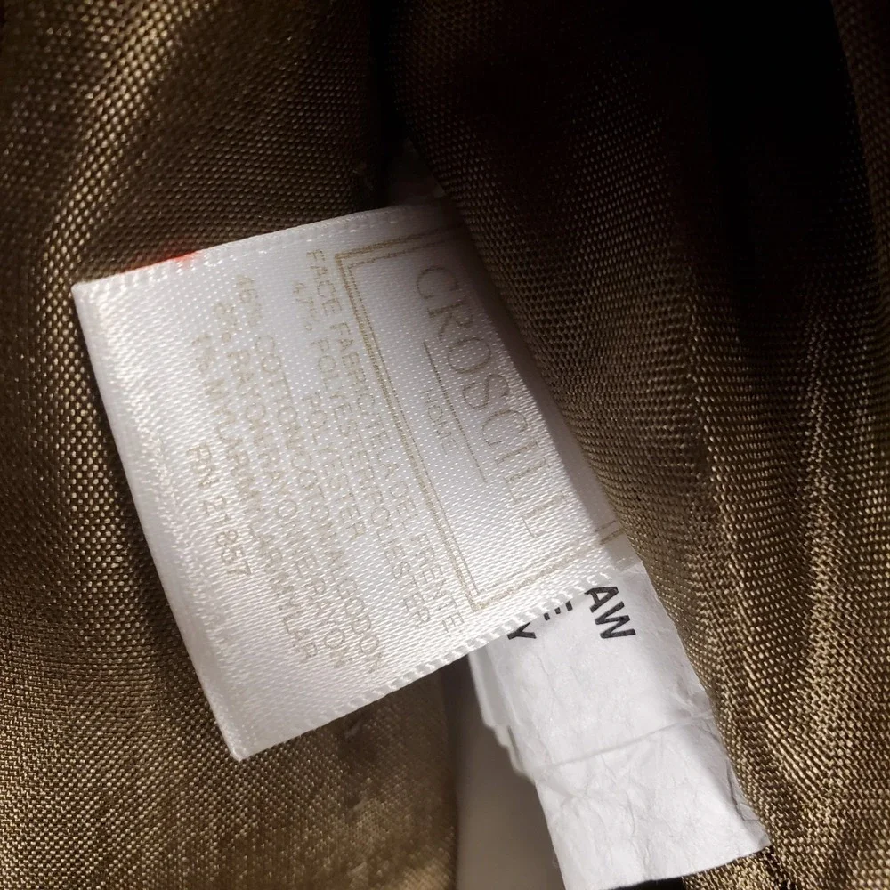 Croscill 1 King Sham St James RN‎ 21857 Piping EUC Gold Brown